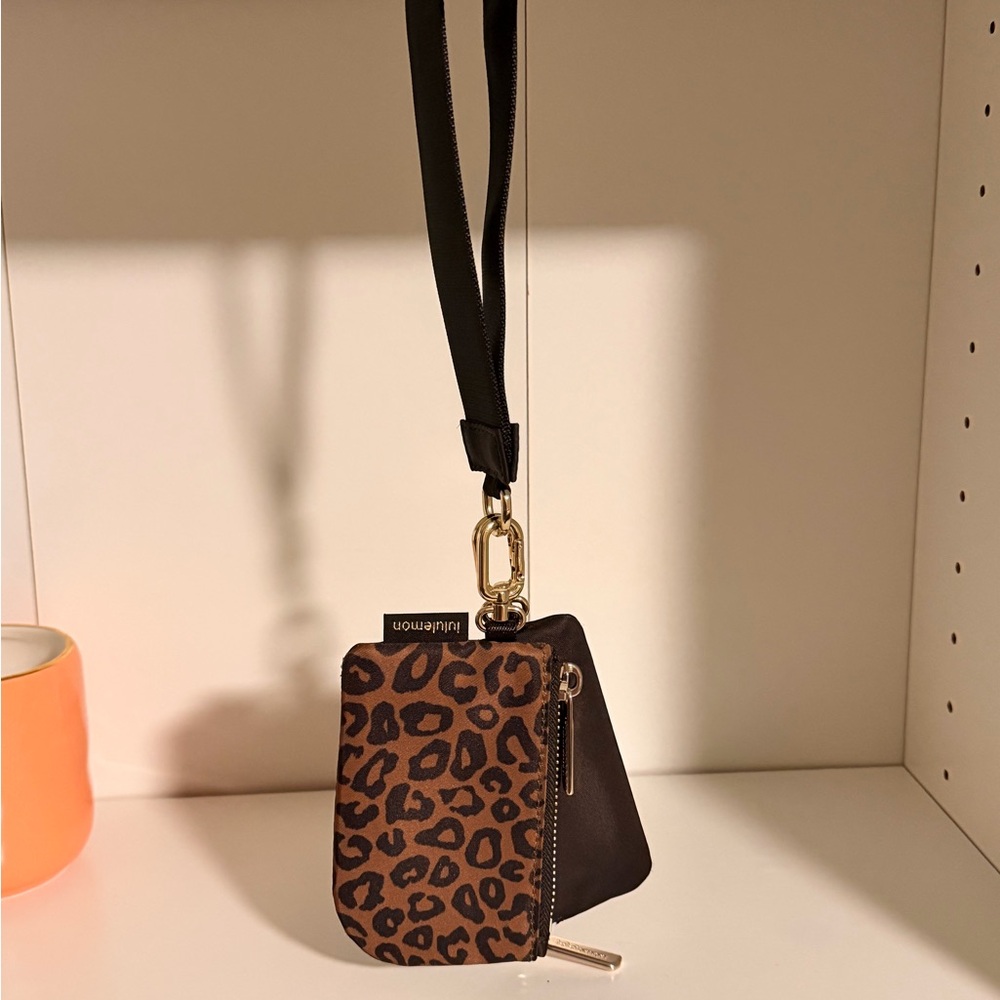 Lululemon Leopard Print Dual Pouch Wristlet